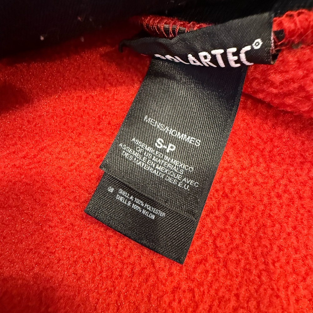The North Face Polartec fleece jacket red gray SZ SM - Picture 7 of 14